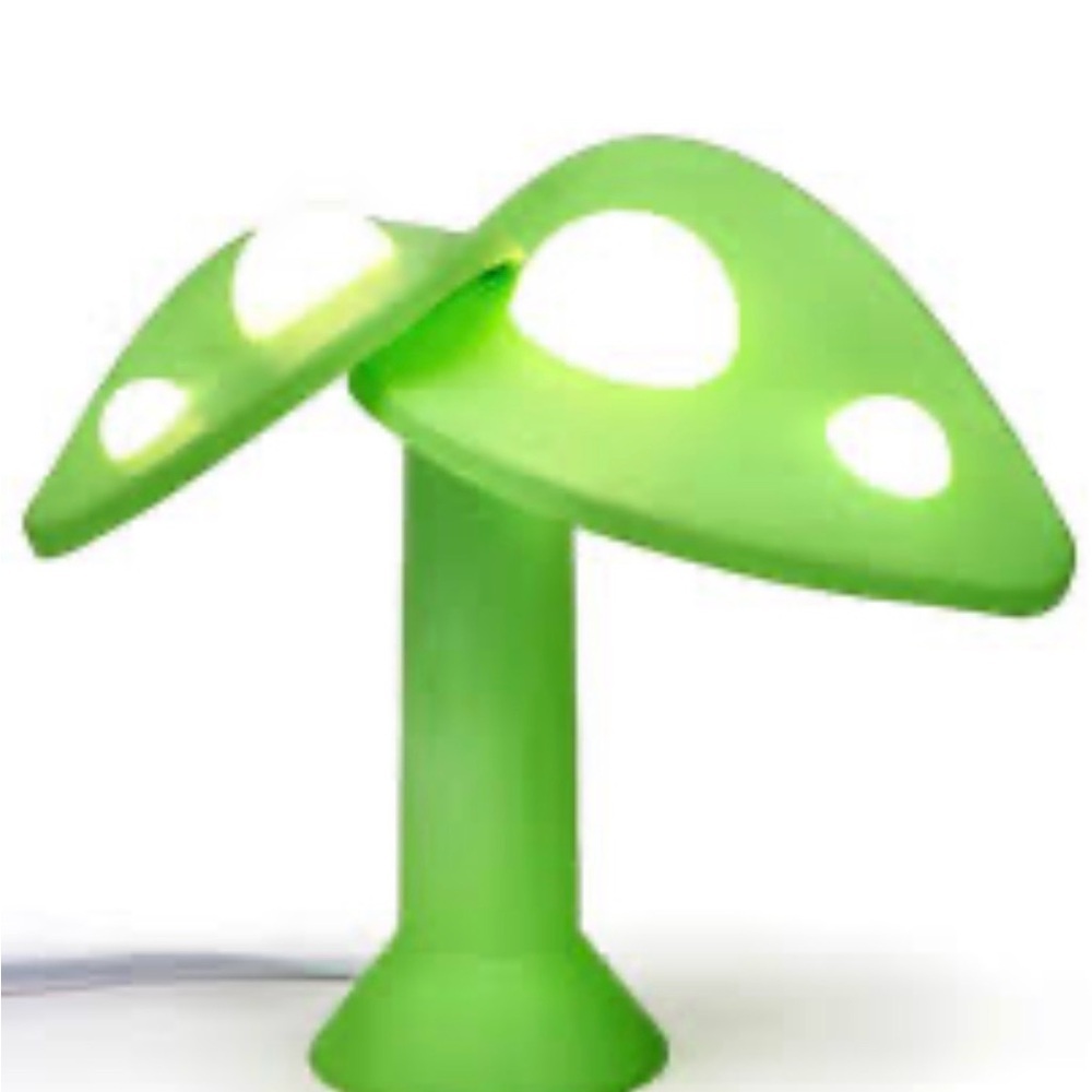 Green Mushroom-Shaped LED Table Lamp